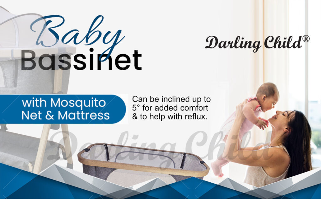 Baby Bassinet on Wheels 3-in-1: Bedside Co-Sleeper Crib & Moving Bed & Rocking Cradle. Convertible, Foldable and Portable - 2