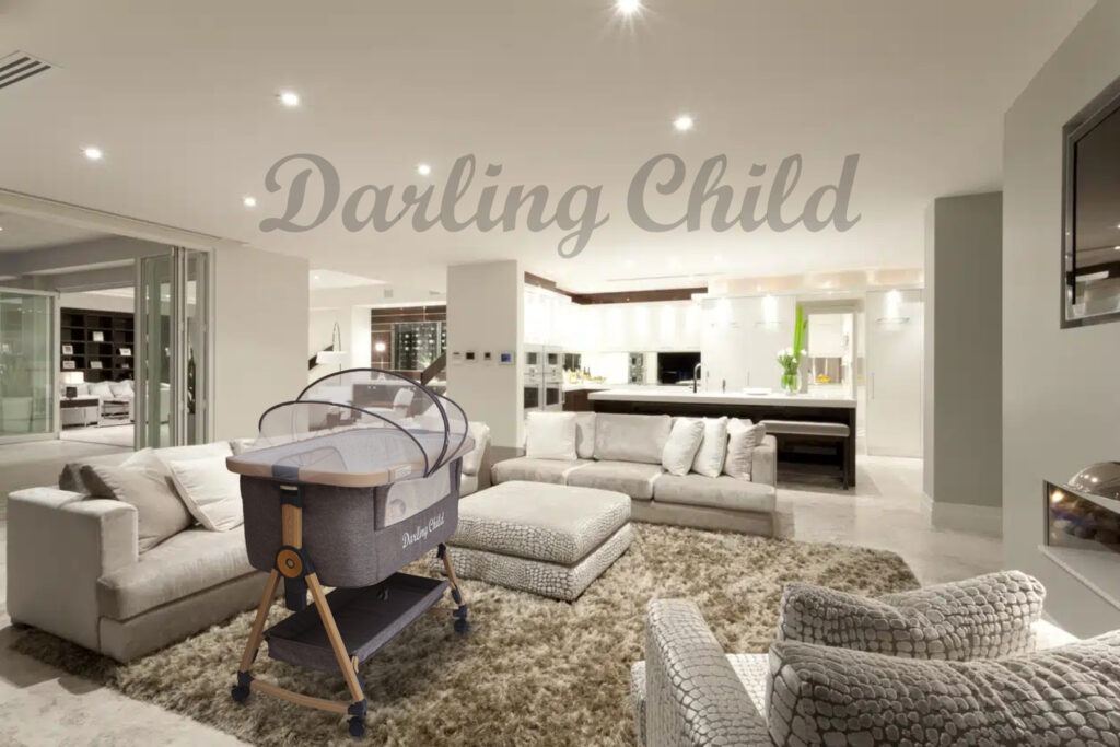 Baby Bassinet on Wheels 3-in-1: Bedside Co-Sleeper Crib & Moving Bed & Rocking Cradle. Convertible, Foldable and Portable - 1