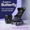 Bugaboo Butterfly - 1 Second Fold Ultra-Compact Stroller - Lightweight & Compact - Great for Travel - Midnight Black