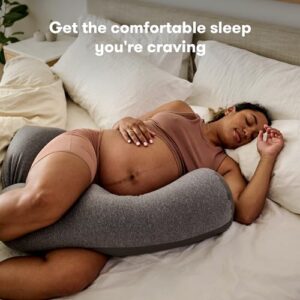 Frida Mom Pregnancy Pillow Body Pillow Cooling Pillow Adjustable For Comfortable Sleep And Pregnancy Belly Support Back Support And Leg Support Gray