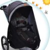 Stroller Sun Shade - Universal Stroller Sun Shade for Travel Strollers, Jogging Strollers; Baby and Toddler Travel Essential; Safely Blocks Up to 97% of UV, Easy to Install