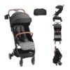 VEVOR Standard Baby Infant Stroller, Toddler Stroller with 95Â°-150Â° Adjustable Backrest & & 0/90Â°Adjustable Footrest & One-Click Folding, Newborn Stroller with Cup Holder and Carry Bag, Black