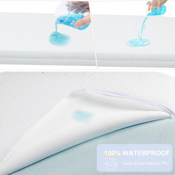 Darling Child Baby Bassinet Mattress Pad, 32" x 18" Dual Sided Comfort Gel Memory Foam Mattress with Removable Breathable Soft Tencel Cover - Fits also: RONBEI, Ingenuity, Cuddor... - Image 3