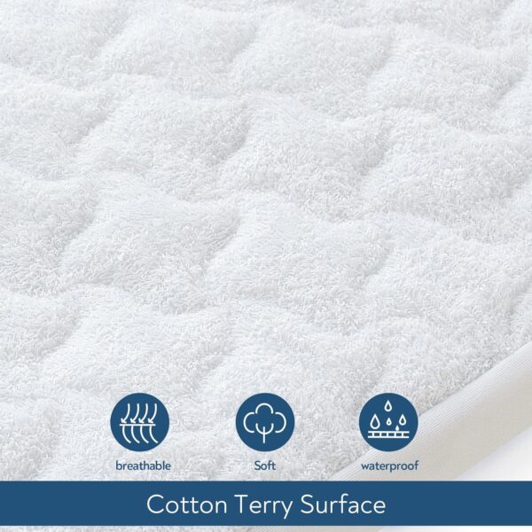 Darling Child Bassinet Mattress Pad Cover 32" x 18"- The protector Fits also: Arms Reach, Clear-Vue, Cambria, RONBEI, Chicco, Lulla, Go Primo... - Image 2